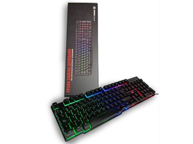 &uu  TECLADO PC GAMER MULTIFUNCION ILUMINADO FP504